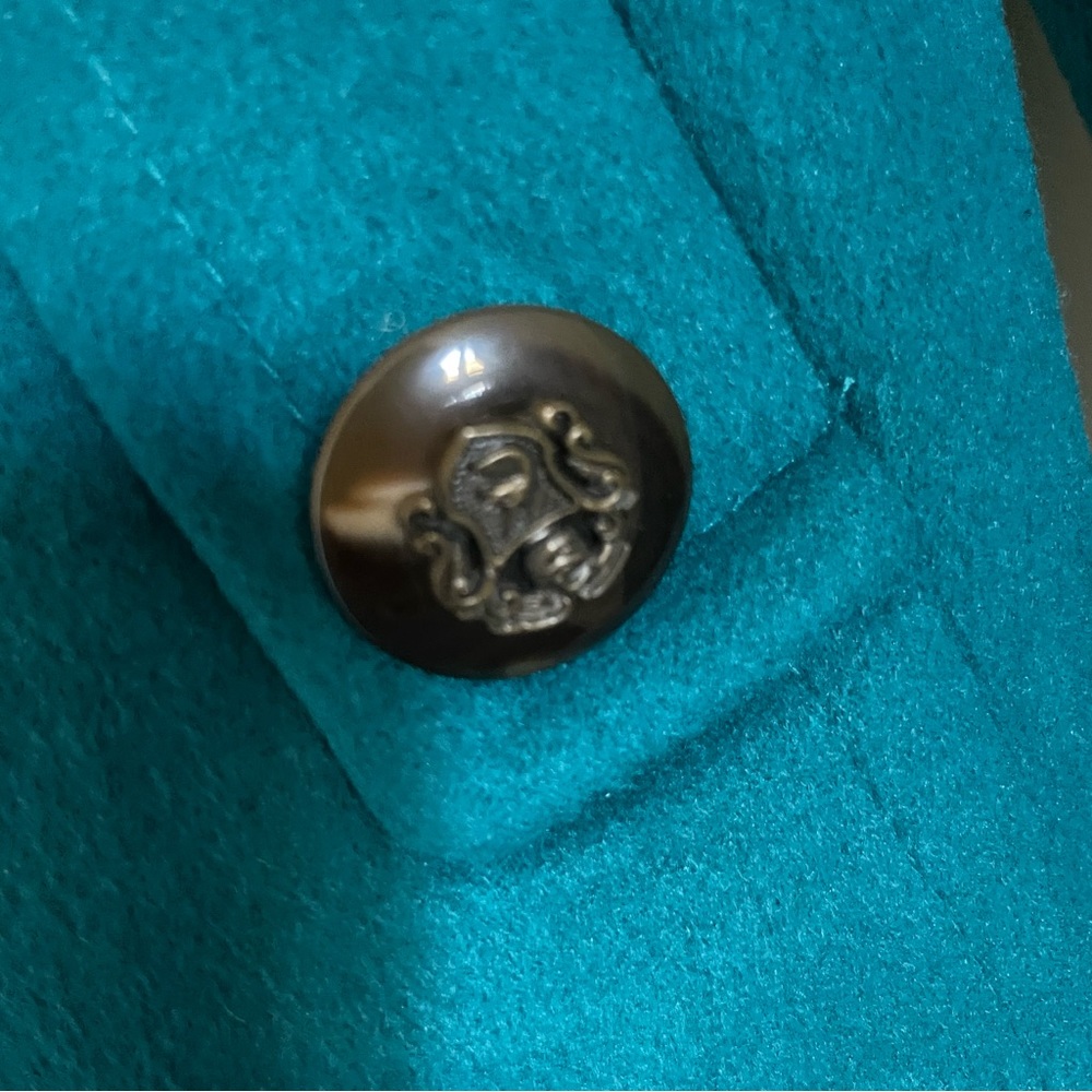 Teal Blue Peacoat-Light Fall Jacket - image 5